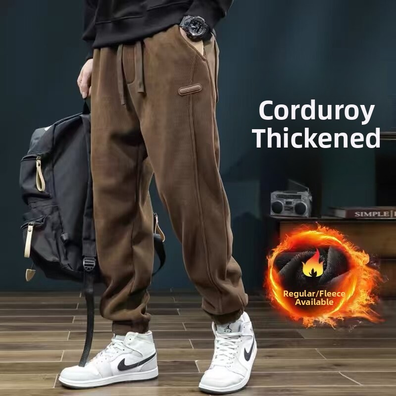 Corduroy Pant Warm - Calças Casuais de Corduroy Grossas para