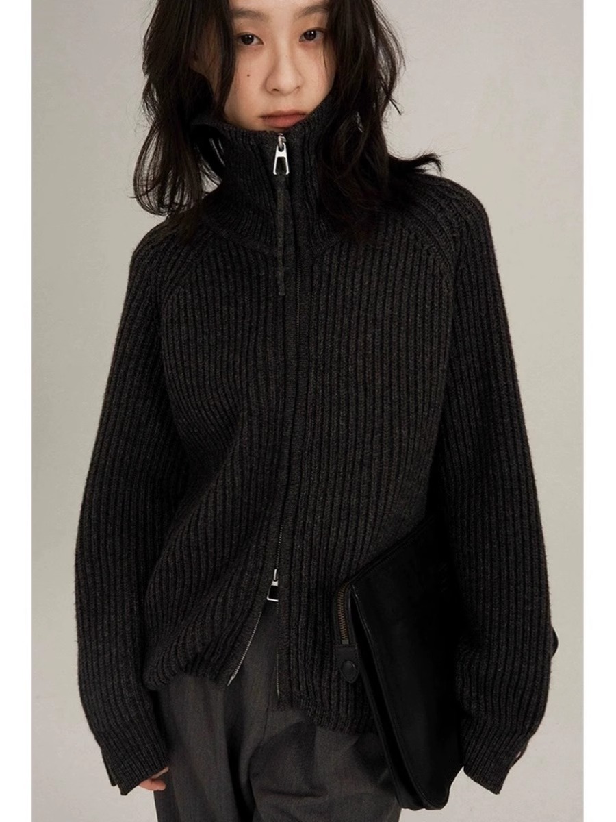 Wool Coat Peacoat - Design pesado outono/inverno lapela preta duplo