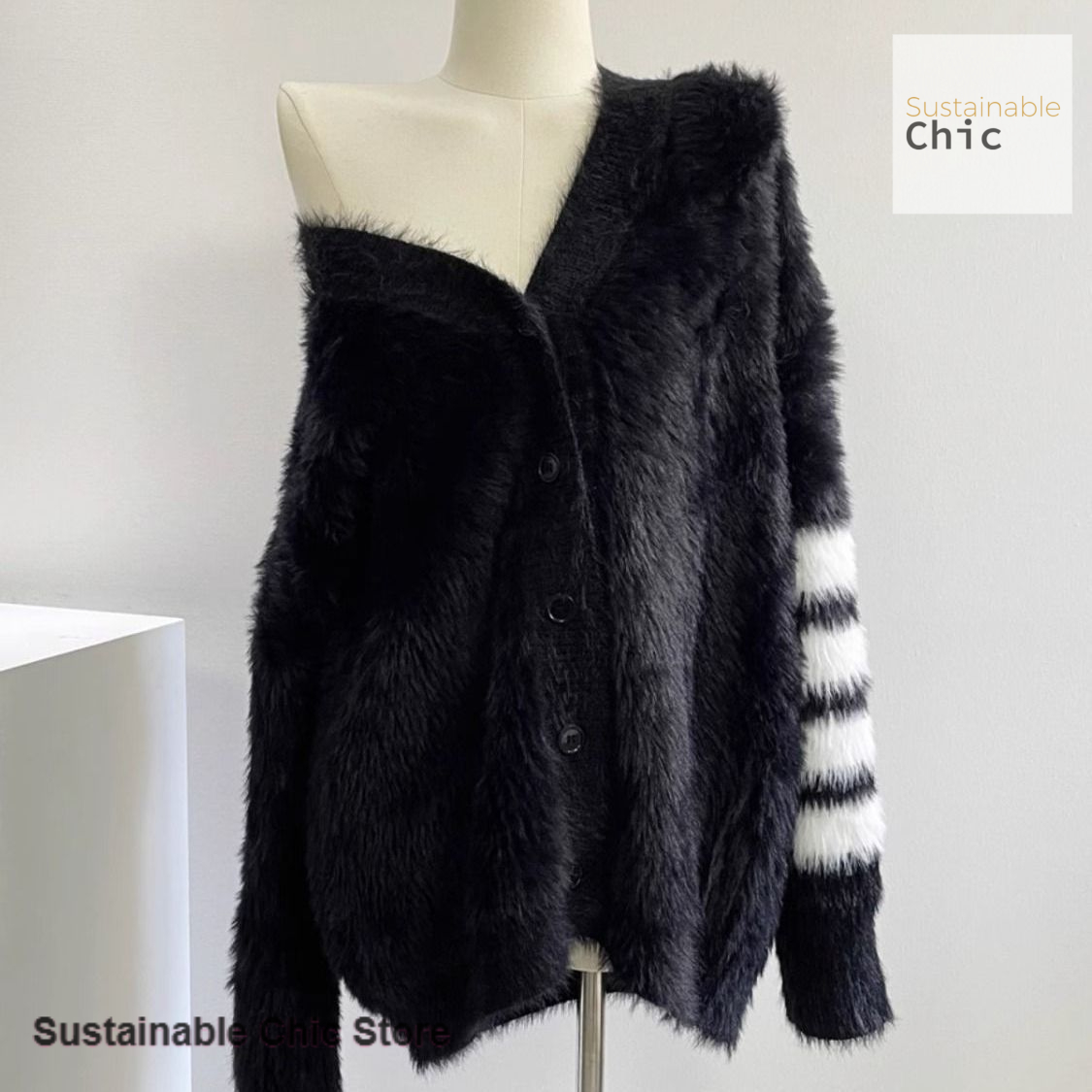 Estilo coreano preto novo card - Wool Coat Peacoat avaliação e preço