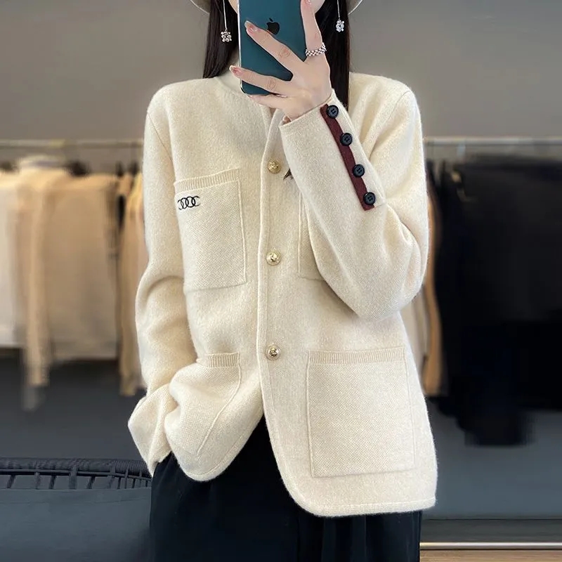 2024 outono e inverno novo est - Wool Coat Peacoat avaliação e preço