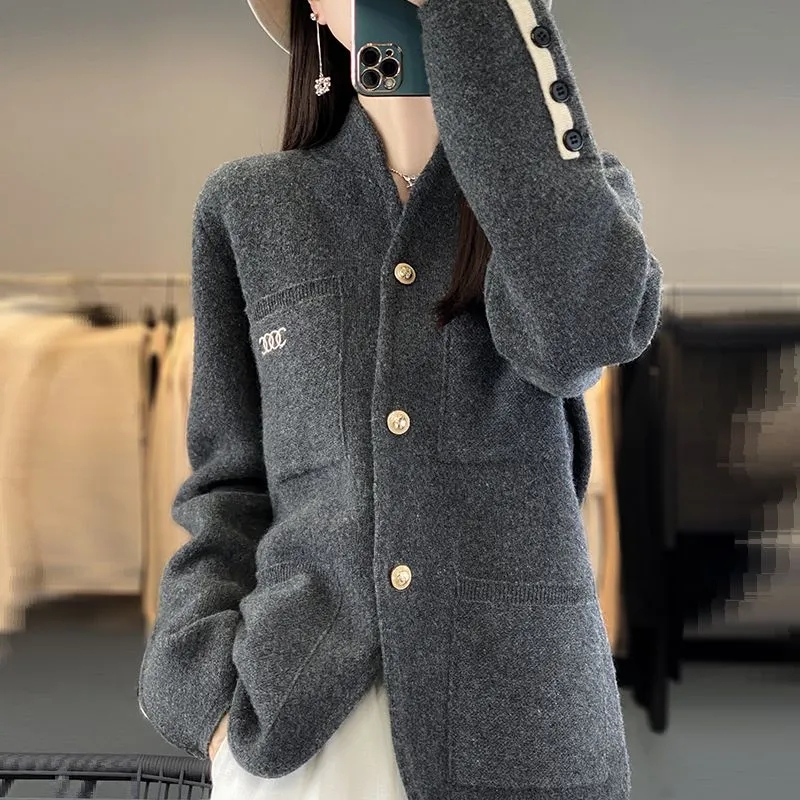 2024 outono e inverno novo est - Wool Coat Peacoat avaliação e preço